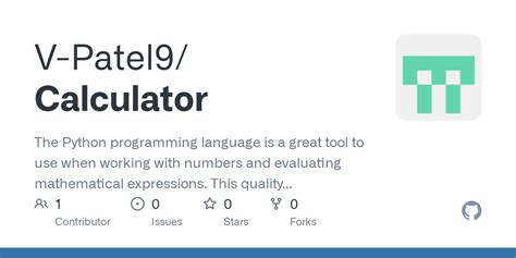 Github V Patel9 Calculator The Python Programming Language Is A