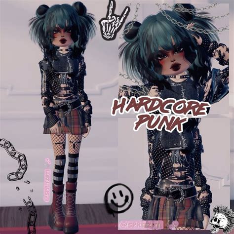 Dti Dress To Impress Outfit Idea Hardcore Punk In Punk Dress