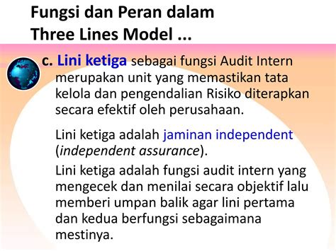 Model Tiga Lini Three Lines Model Tata Kelola Risiko Training Risk