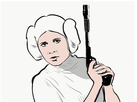 Carrie Fisher as Princess Leia on Behance