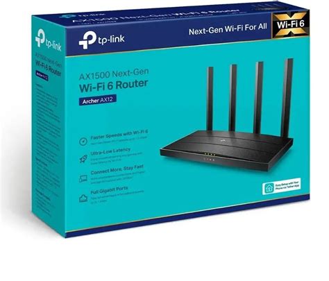 Роутер TP Link Wi Fi Archer AX12 802 11a b g n ac ax черный купить по