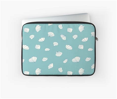 Seashells Laptop Sleeve By Alijun Seamless Pattern Vector Colorful