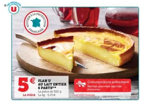 Promo Flan U Au Lait Entier 6 Parts Chez Hyper U ICatalogue Fr