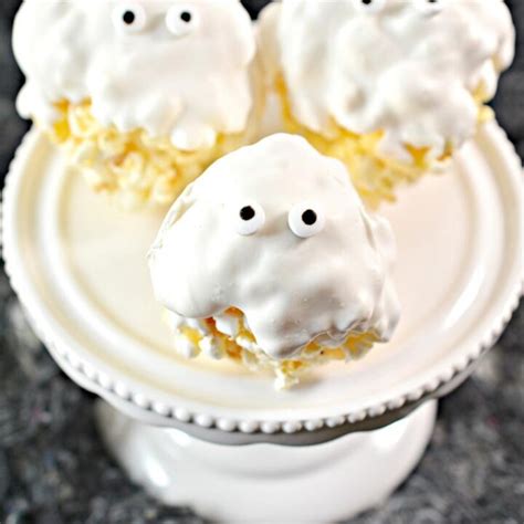 How To Make Ghost Popcorn Balls For Halloween