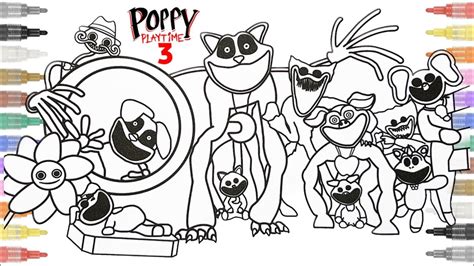 Poppy Playtime Chapter 3 New Coloring Pages How To Color All New