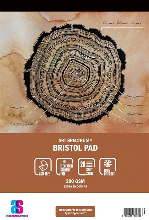 Art Spectrum Bristol Pad A4 200gsm Clipboard Art Supplies