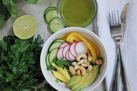 Tropical Herb Chopped Salad With Lime Cilantro Dressing The Naked Fig The Fresh