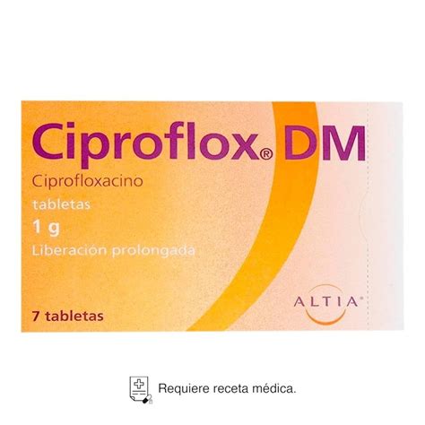 Ciproflox Ciprofloxacino 1 mg 7 tabletas liberación prolongada Walmart