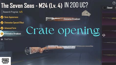 Upgradable M24 Skin In 200 Uc 😱 The Seven Seas Crate Opening Pubg