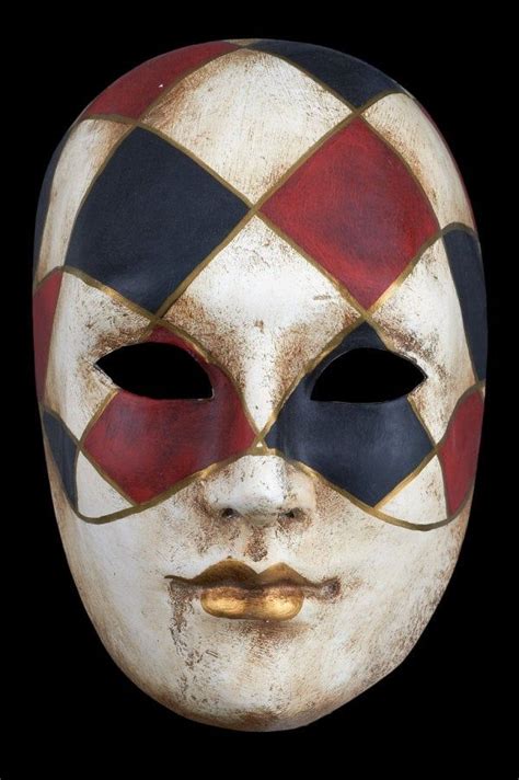 Venetian Mask Black Red Checked Face Venetian Masks Art Venetian