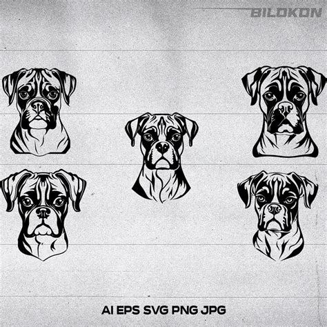 Boxer dog dog head, SVG, Vector, Illustration, SVG Bundle - MasterBundles