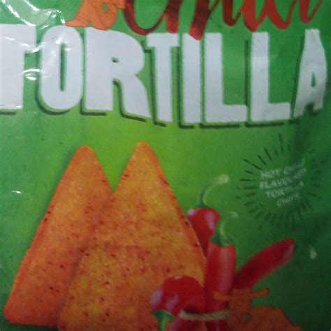 Hot chilli Tortilla Crispy chips kalorie kJ i wartości odżywcze Dine4Fit pl
