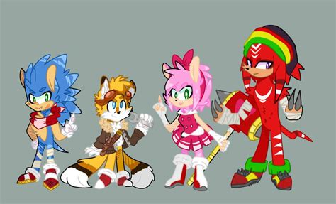 Sonic,Tails Amy Redesigns(& Knuckles) | Games Fanbase™ Amino