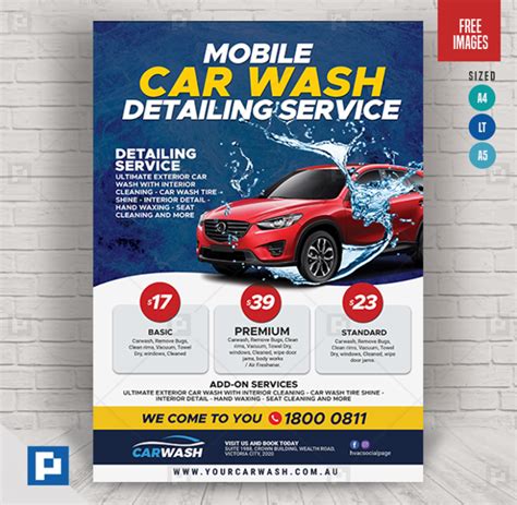 Car Wash And Detailing Center Flyer Psdpixel