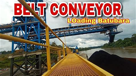 Pengisian Tongkang Batu Bara Belt Conveyor Tambang Batu Bara