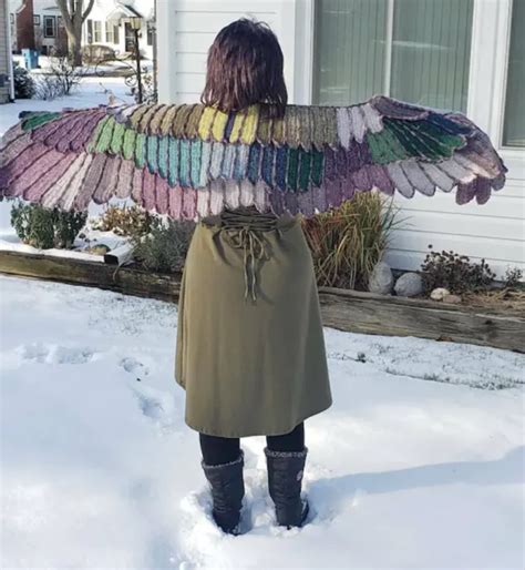 You Can Crochet This Gorgeous Feather Wing Shawl So Youll Always Look Like A Total Angel