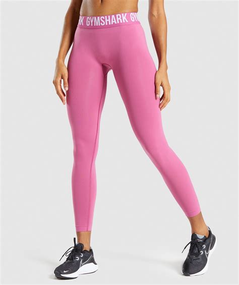 Gymshark Fit Seamless Leggings Bright Pinkwhite Gymshark Fit