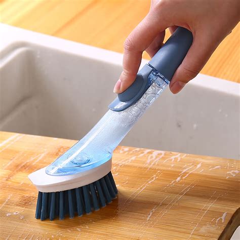 Clean Brush With Soap Dispenser Integrated Free 2 Extra Spongebrush