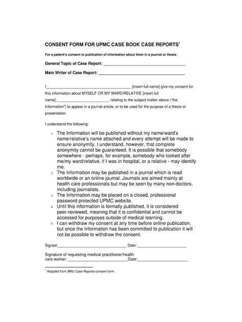 Case Report Consent Form Fill Out Sign Online Dochub