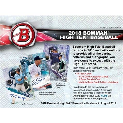 2018 Bowman High Tek Baseball Hobby 12 Box Case PYT Group Break 2