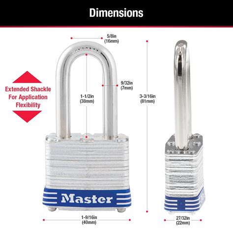 Masterlock Long Shackle Padlock | Total Prepare Inc. Canada