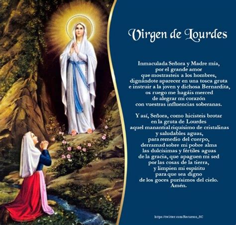 Oraci N A La Virgen De Lourdes Por La Salud De Los Enfermos