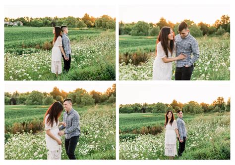 Manley And Lorie Toronto Whimsical Sunflower Field Engagement Ec3