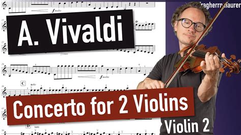 Vivaldi Concerto For 2 Violins 3 Movement Op 3 No 8 RV522 In A