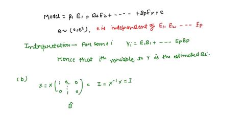 Solved Question 20 Pts Let Y Xb Lnear Model Where Mvn O 0 I