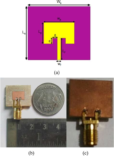 A Standard Rectangular Patch Antenna Configuration B Photograph Of