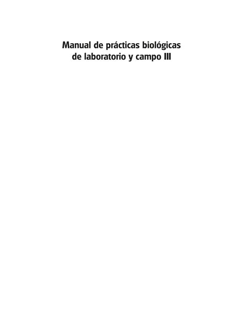 Solution Manual De Pr Cticas Biol Gicas De Laboratorio Y Campo Iii