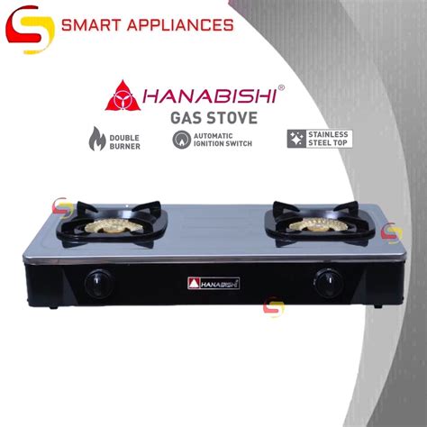 Hanabishi Double Burner Gas Stove Gs Stainless Steel Top Energy