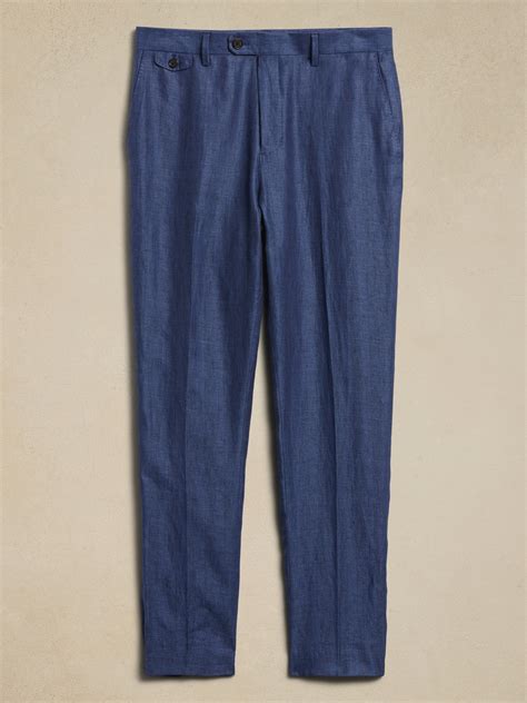 Hugh Herringbone Linen Suit Pant Banana Republic