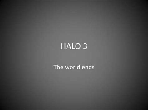 Halo 3 Ppt