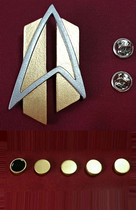 Star Trek Voyager Rank Pip Pin Insignia Badge Communicator Etsy