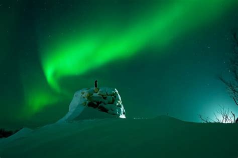 Premium Photo | Aurora borealis above the norway finland border