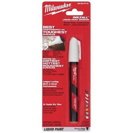 Milwaukee Tool MilwaukeeÂ® INKZALLâ„¢ White Liquid Paint Marker 1-Piece ...