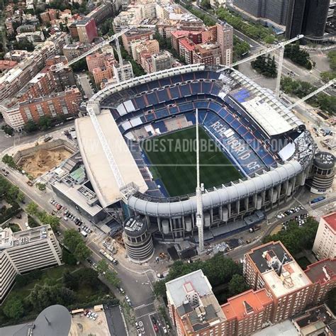 Santiago Bernabeu renovation work in full flow. : r/realmadrid