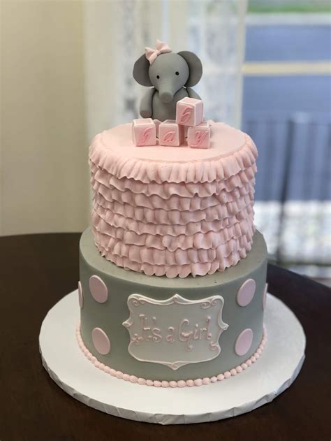 Baby Elephant Shower Cake Baby Elephant Cake Baby Shower Cake