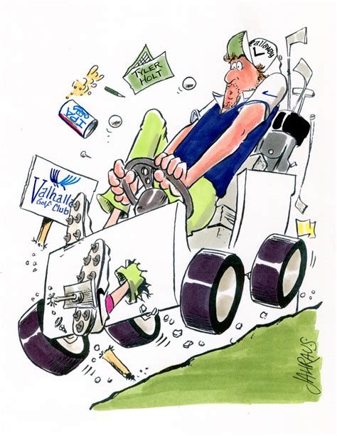 Golf Cart Driver Cartoon | Funny Gift for Golf Cart Driver