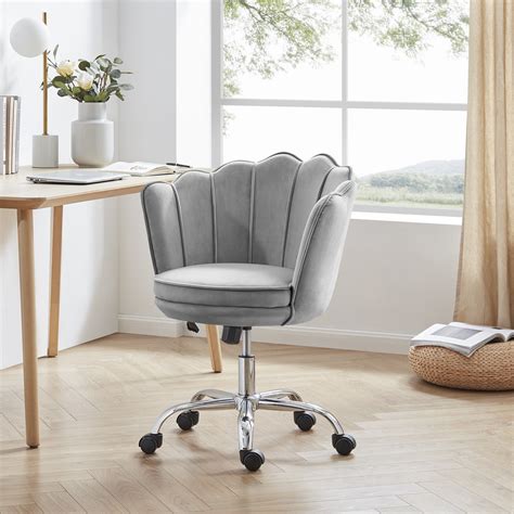 Luna Seashell Leather Office Chair Lifestyle Home