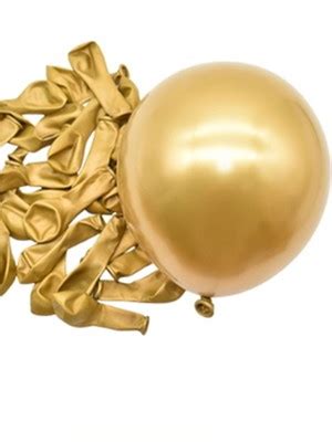 Bexiga Balao Latex Metalizado Cromado N 10 C 25un Dourado Compre