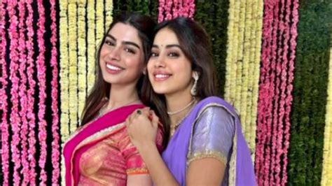 Janhvi Kapoor Twins With Sister Khushi In Lehengas At Karan Johars Diwali Puja Watch Janhvi