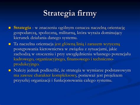 PPT Strategia Firm Plany Marketingowe Finansowe Techniczno