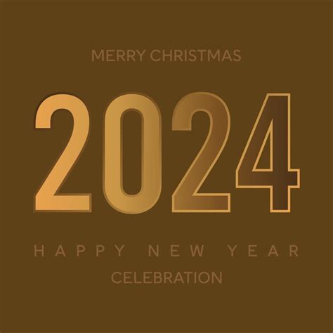 Premium Vector 2024 Happy New Year Numbers With Gold Text