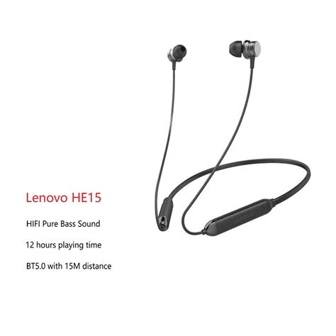 Lenovo He Wireless In Ear Neckband Headphones With In Built Mic