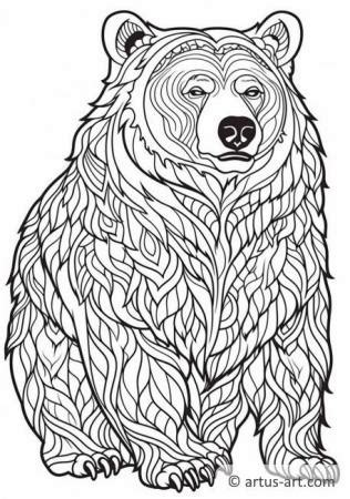 Brown Bear Coloring Page » Free Download » Artus Art