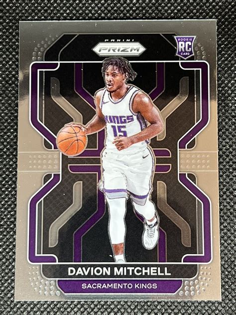 Panini Prizm Davion Mitchell Rc Sacramento Kings Rookie