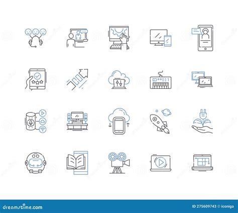 Apparatus And Mechanism Line Icons Collection Gears Machine Fans