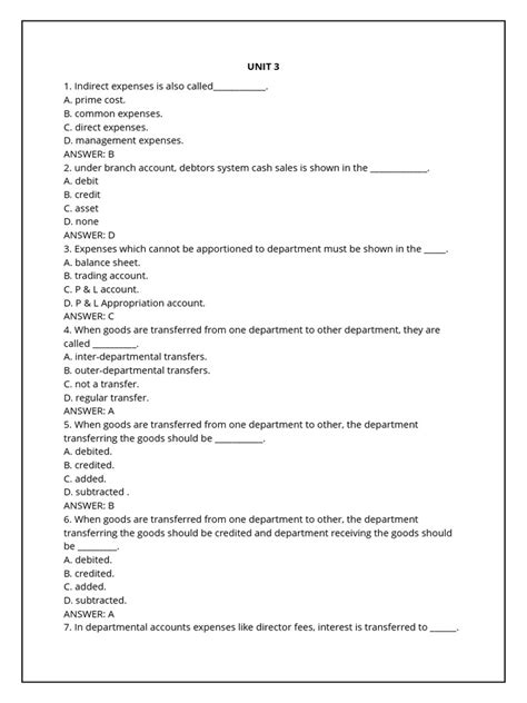 Unit 3 With Solutions Pdf Debits And Credits Expense